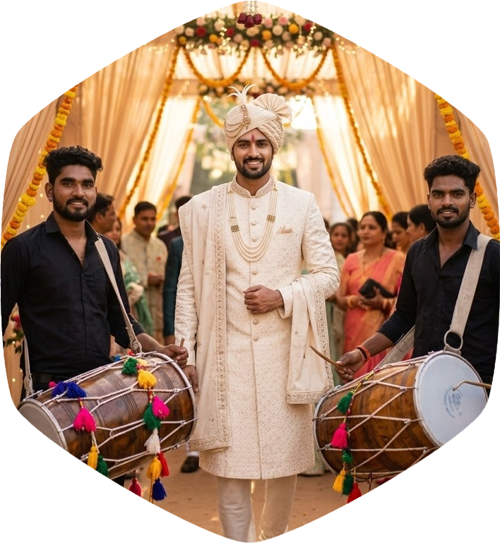 Groom Entry Dhol Wala in Jaipur Delhi NCR
